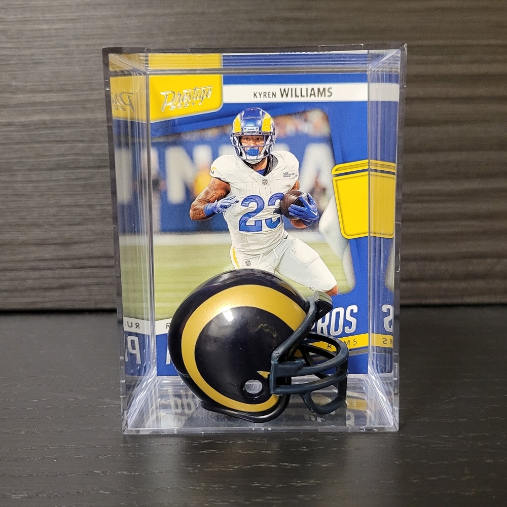 Kyren Williams Los Angeles Rams Mini Football Helmet Sports Box